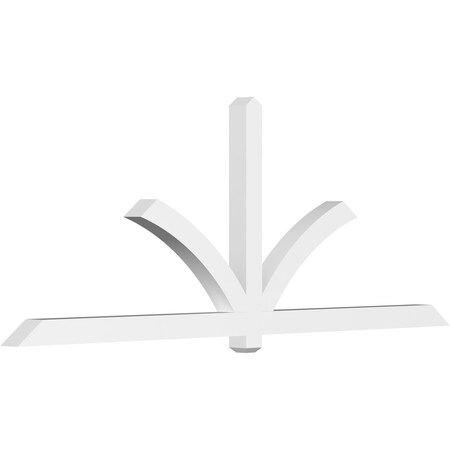 Ekena Millwork Redmond Architectural Grade PVC Gable Bracket, 108"W x 40 1/2"H x 4"D x 4"F, 9/12 Pitch GBP108X41X0404RED00